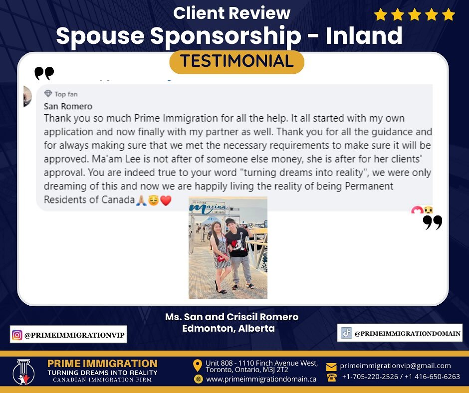 SPOUSE SPOSORSHIP - SAME SEX - INLAND