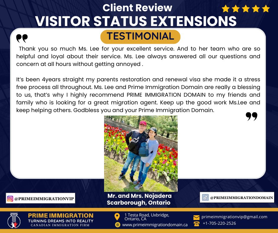 VISITOR STATUS EXTENSIONS - 4 YEARS STRAIGHT