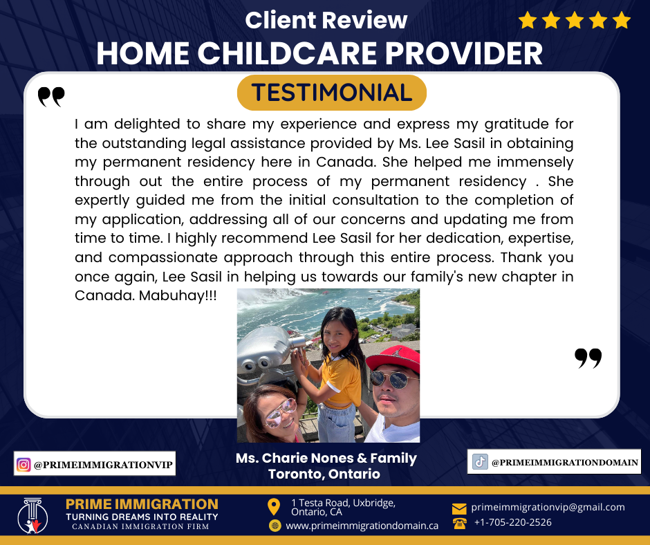 HOME CHILD CARE PROVIDER - PERMANENT RESIDENCE