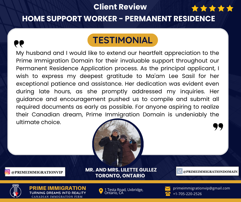 HOME SUPPORT WORKER - PERMANENT RESIDENCE